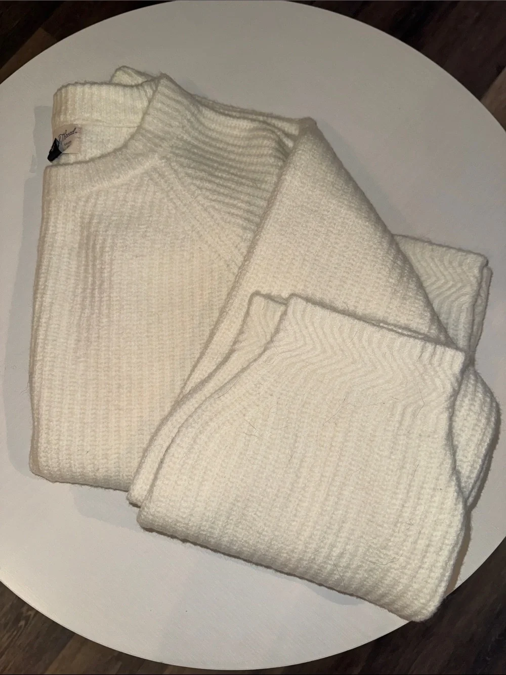 Universal Thread Cream/Ivory Ribbed Turtleneck Sweater